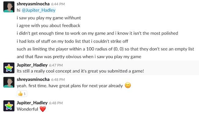 Jupi's replies on Slack