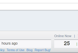 The number of online users is featured in the Piazza footer